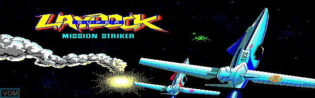 Image de l'ecran titre du jeu Super Laydock - Mission Striker sur Sharp X1
