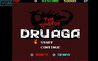 Image de l'ecran titre du jeu Tower of Druaga, The sur Sharp X1