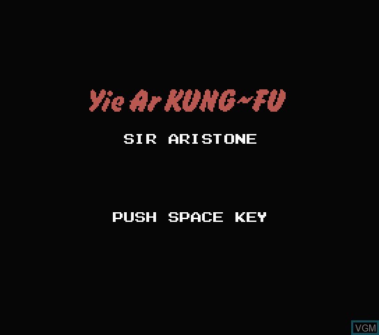 Image de l'ecran titre du jeu Yie Ar Kung-Fu sur Spectravideo SVI 318 / 328