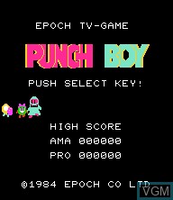 Image de l'ecran titre du jeu Punch Boy sur Epoch S. Cassette Vision