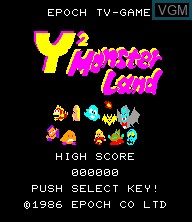 Image de l'ecran titre du jeu Y2 Monster Land sur Epoch S. Cassette Vision