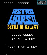 Image de l'ecran titre du jeu Astro Wars 2 - Battle in Galaxy sur Epoch S. Cassette Vision