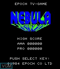 Image de l'ecran titre du jeu Nebula sur Epoch S. Cassette Vision