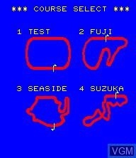 Image du menu du jeu Pole Position II sur Epoch S. Cassette Vision