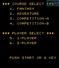 Image du menu du jeu Star Speeder sur Epoch S. Cassette Vision