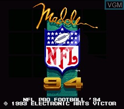 Image de l'ecran titre du jeu NFL Pro Football '94 sur Nintendo Super NES