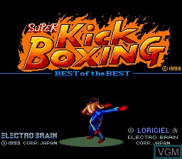 Image de l'ecran titre du jeu Super Kick Boxing sur Nintendo Super NES