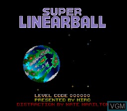 Image de l'ecran titre du jeu Super Linear Ball sur Nintendo Super NES