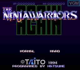Image de l'ecran titre du jeu Ninja Warriors Again, The sur Nintendo Super NES