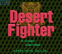Image de l'ecran titre du jeu Desert Strike - Wangan Sakusen sur Nintendo Super NES