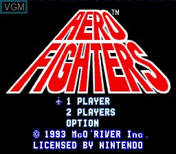 Image de l'ecran titre du jeu Aero Fighters sur Nintendo Super NES