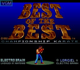 Image de l'ecran titre du jeu Best of the Best - Championship Karate sur Nintendo Super NES