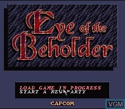 Image de l'ecran titre du jeu Advanced Dungeons & Dragons - Eye of the Beholder sur Nintendo Super NES