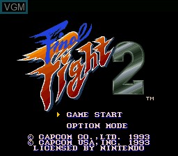 Image de l'ecran titre du jeu Final Fight 2 sur Nintendo Super NES