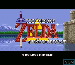 Image de l'ecran titre du jeu Legend of Zelda, The - A Link to the Past sur Nintendo Super NES