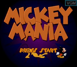 Image de l'ecran titre du jeu Mickey Mania sur Nintendo Super NES