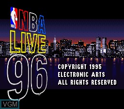 Image de l'ecran titre du jeu NBA Live 96 sur Nintendo Super NES