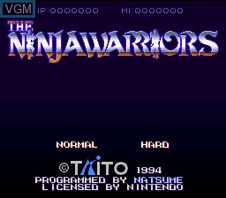 Image de l'ecran titre du jeu Ninja Warriors sur Nintendo Super NES