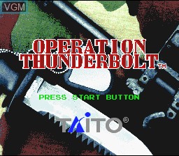 Image de l'ecran titre du jeu Operation Thunderbolt sur Nintendo Super NES
