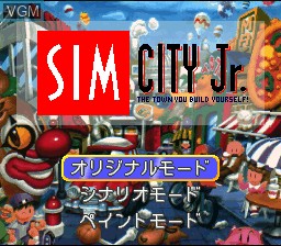Image de l'ecran titre du jeu SimCity Jr. sur Nintendo Super NES