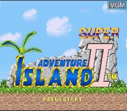 Image de l'ecran titre du jeu Super Adventure Island II sur Nintendo Super NES