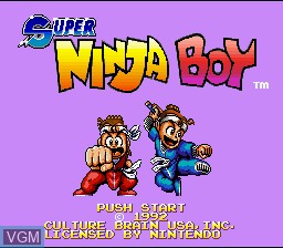Image de l'ecran titre du jeu Super Ninja Boy sur Nintendo Super NES