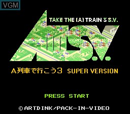Image de l'ecran titre du jeu AIII S.V. - A-Ressha de Ikou 3 Super Version sur Nintendo Super NES