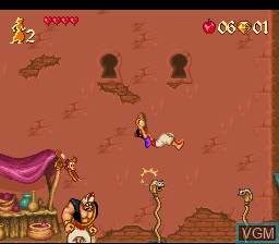 Image du menu du jeu Aladdin sur Nintendo Super NES