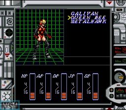 Image du menu du jeu Cosmo Police Galivan II - Arrow of Justice sur Nintendo Super NES