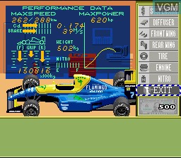 Image du menu du jeu F1 ROC - Race of Champions sur Nintendo Super NES