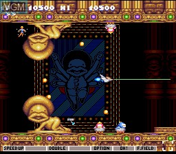 Image in-game du jeu Jikkyou Oshaberi Parodius sur Nintendo Super NES