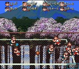 Image in-game du jeu Kunio-Kun no Dodge Ball Dayo Zenin Shuugo! sur Nintendo Super NES