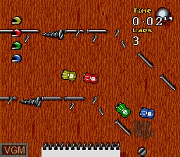 Image in-game du jeu Micro Machines 2 - Turbo Tournament sur Nintendo Super NES