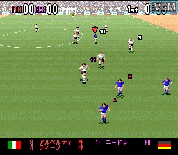 Image in-game du jeu Super Formation Soccer 94 sur Nintendo Super NES