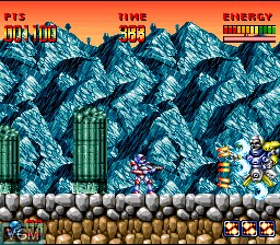 Image in-game du jeu Super Turrican sur Nintendo Super NES
