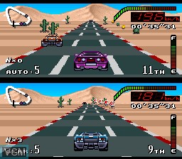 Image in-game du jeu Top Gear sur Nintendo Super NES