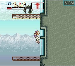Image in-game du jeu Run Saber sur Nintendo Super NES