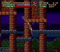 Image in-game du jeu Super Castlevania IV sur Nintendo Super NES