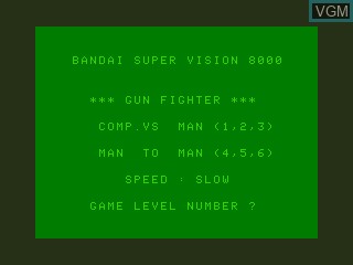 Image de l'ecran titre du jeu Gun Professional sur Bandai Super Vision 8000