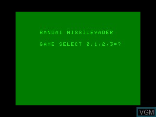 Image de l'ecran titre du jeu Missle Vader sur Bandai Super Vision 8000