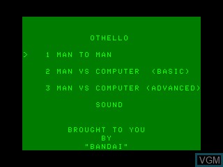 Image de l'ecran titre du jeu Othello sur Bandai Super Vision 8000
