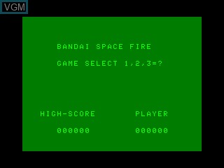 Image de l'ecran titre du jeu Space Fire sur Bandai Super Vision 8000