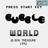 Image de l'ecran titre du jeu Bubble World sur Watara Supervision