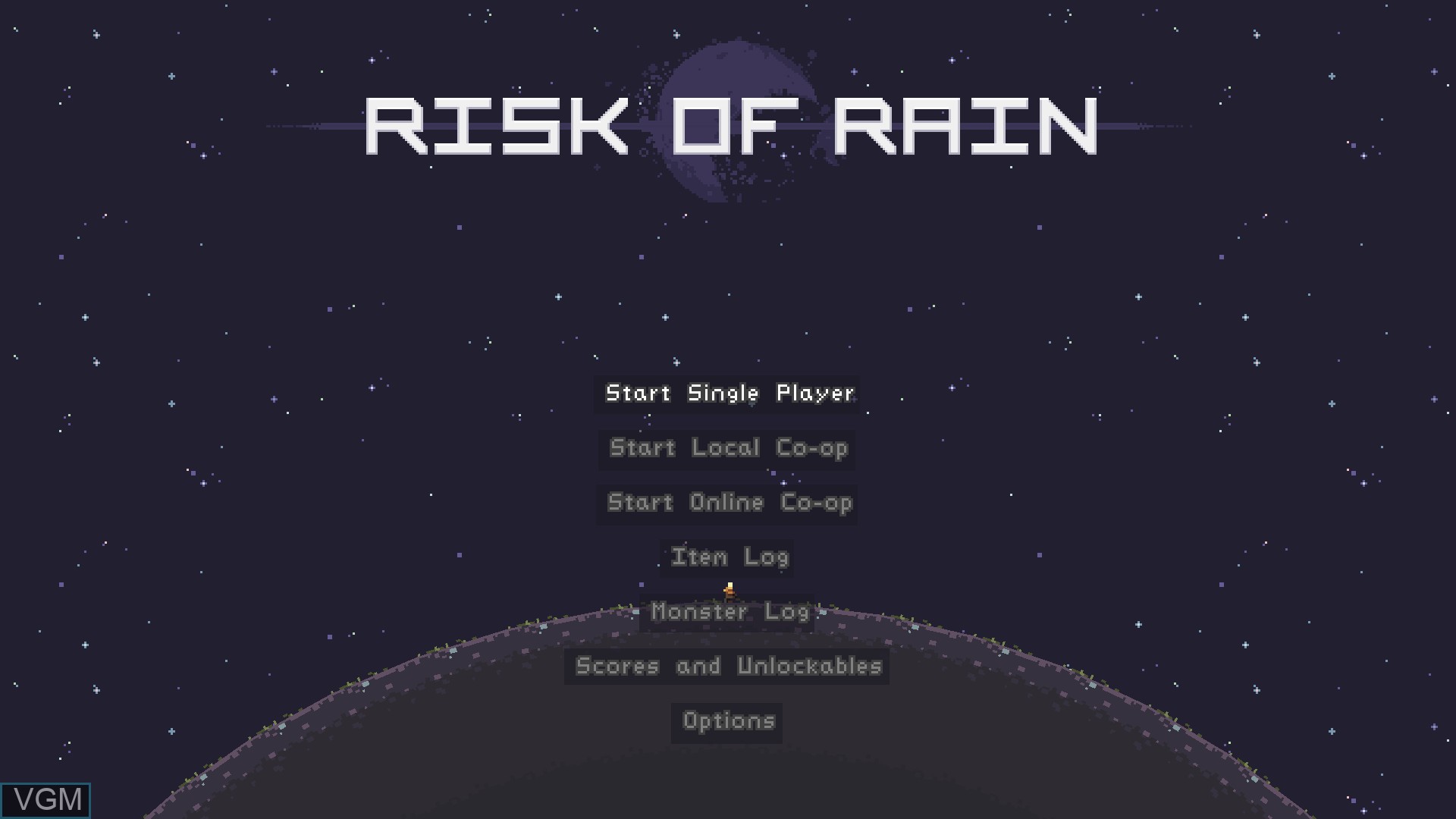 Image de l'ecran titre du jeu Risk of Rain sur Switch