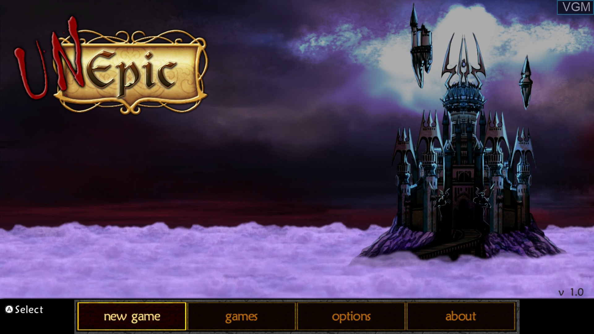 Image de l'ecran titre du jeu Unepic sur Switch