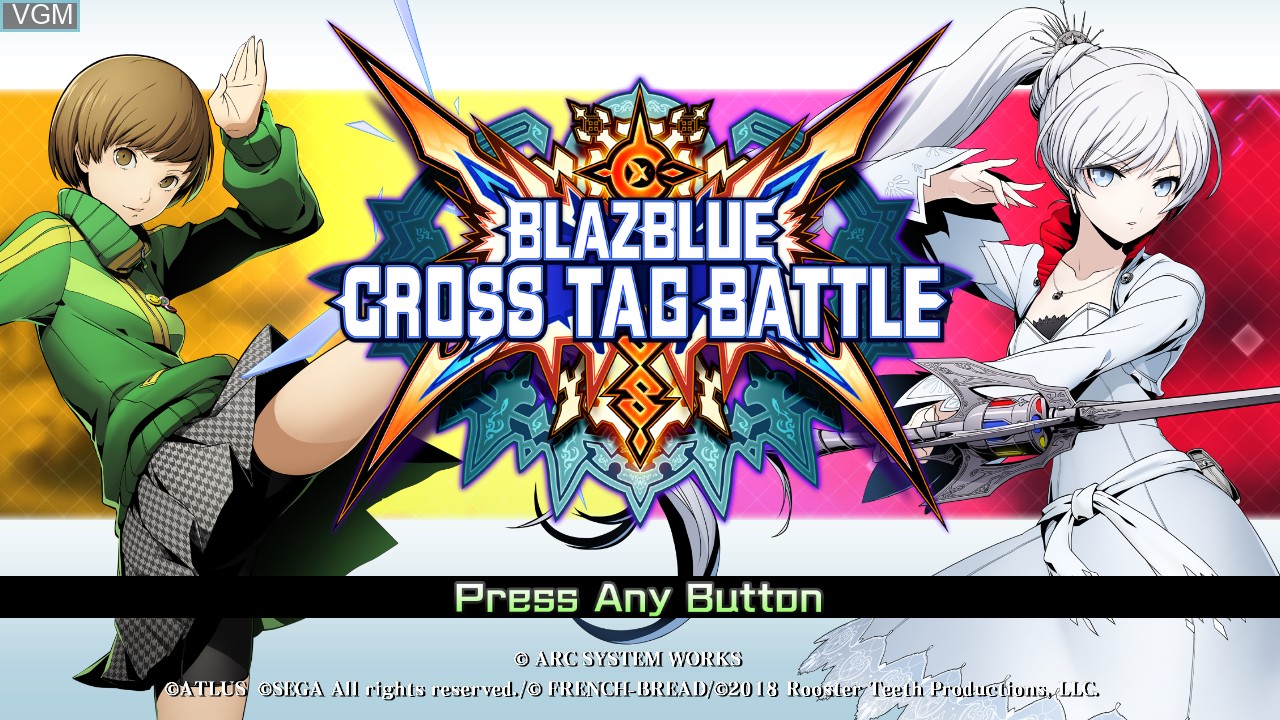 Image de l'ecran titre du jeu BLAZBLUE CROSS TAG BATTLE sur Switch