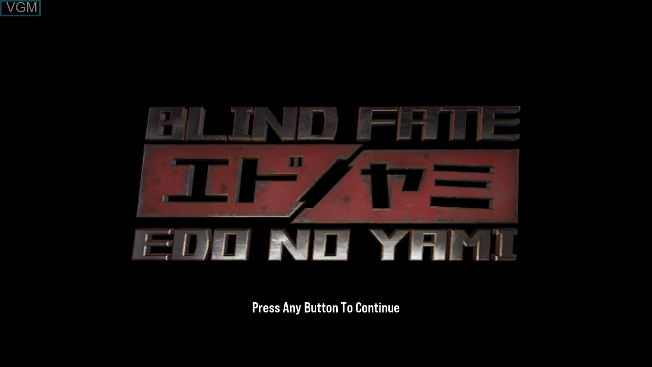 Image de l'ecran titre du jeu Blind Fate Edo no Yami sur Switch