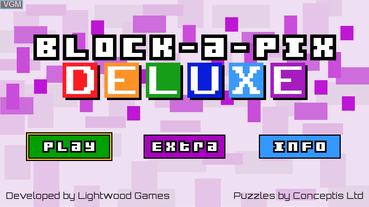 Image de l'ecran titre du jeu Block-a-Pix Deluxe sur Switch