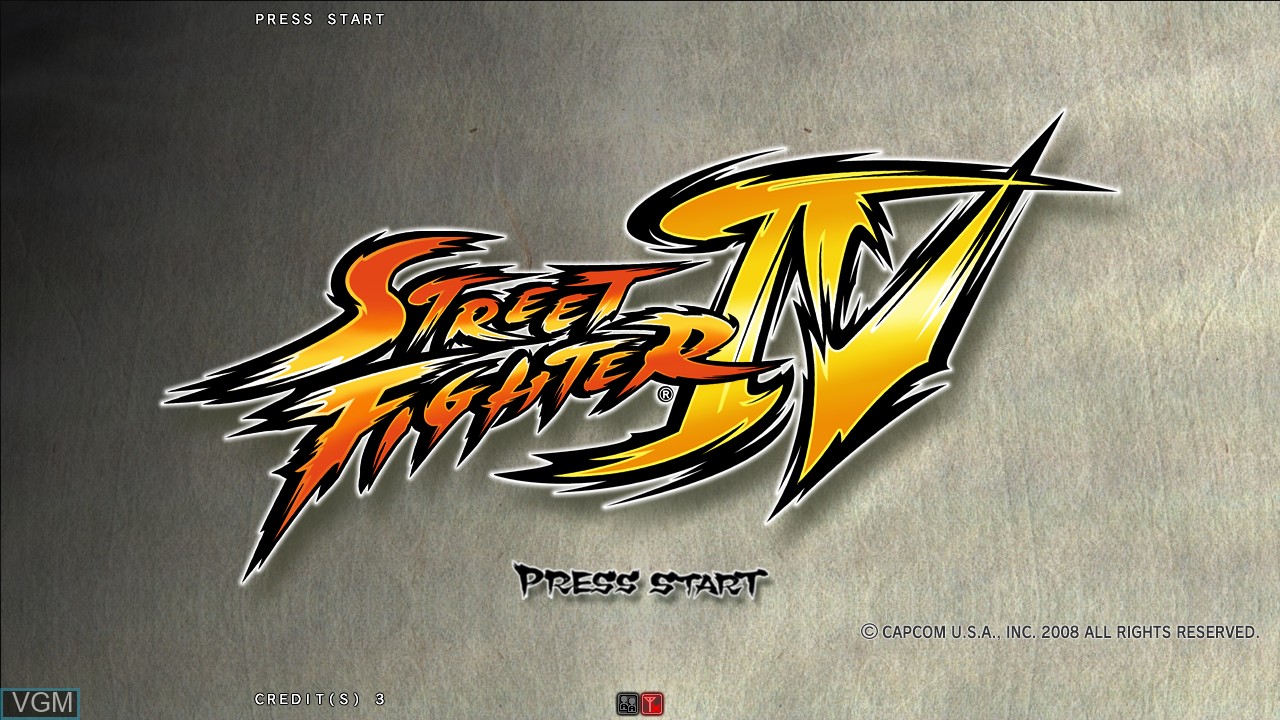 Image de l'ecran titre du jeu Street Fighter IV sur Arcade PC