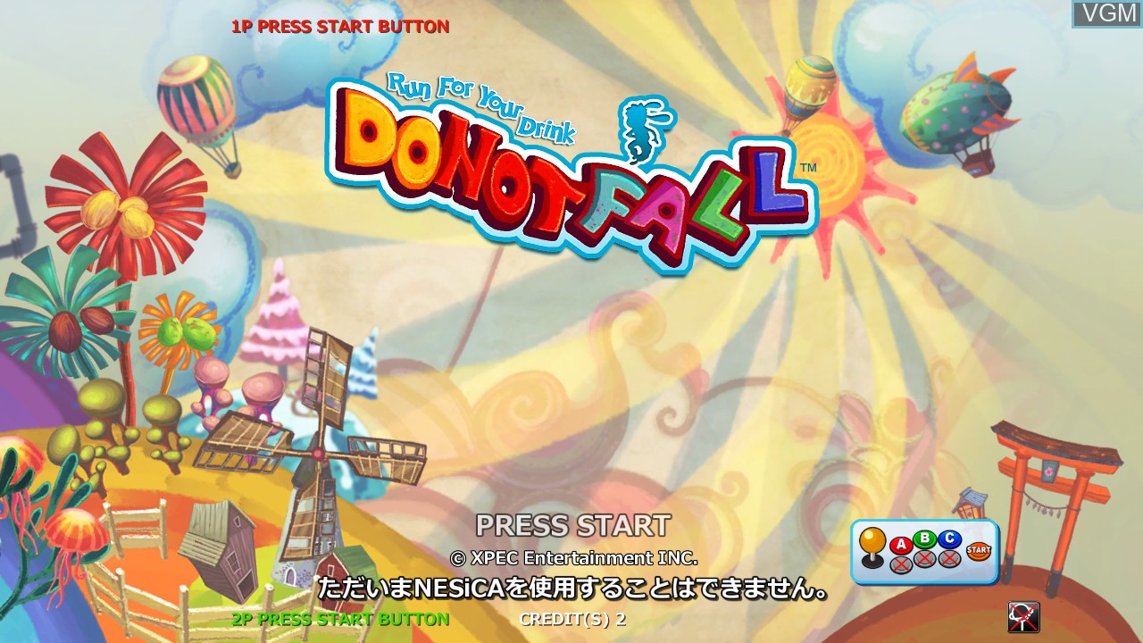 Image de l'ecran titre du jeu Do Not Fall - Run for Your Drink sur Arcade PC